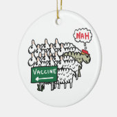 Anti-Vax-Schaf-Impfung Keramik Ornament (Links)
