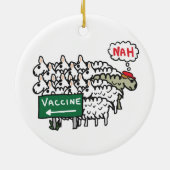Anti-Vax-Schaf-Impfung Keramik Ornament (Hinten)