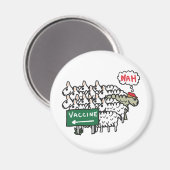 Anti-Vax-Schaf-Impfung Magnet (Vorderseite/Rückseite)