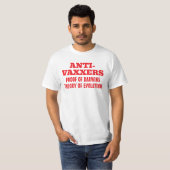 Anti-Vaxxers Darwins Theorie der Evolution T-Shirt (Vorne ganz)