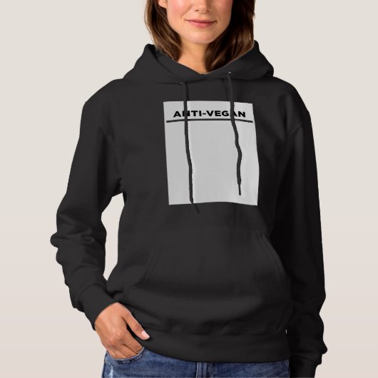 Anti Vegan Word Hoodie (Vorderseite)