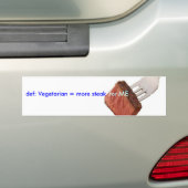 Anti-Vegetarier Autoaufkleber (Auf Auto)