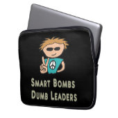 Anti War Smart Bombs Dumb-Führer Laptopschutzhülle (Vorderseite Links)