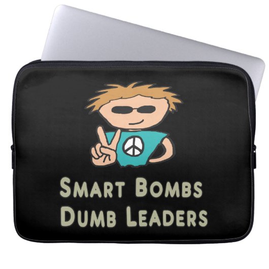 Anti War Smart Bombs Dumb-Führer Laptopschutzhülle (Vorderseite)