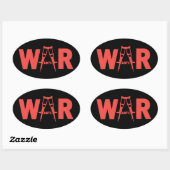 Anti-War-Sticker-Sets Ovaler Aufkleber (Blatt)