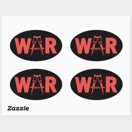 Anti-War-Sticker-Sets Ovaler Aufkleber (Blatt)