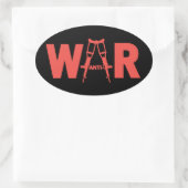Anti-War-Sticker-Sets Ovaler Aufkleber (Tasche)