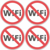 Anti-Wi-Fi-Vinyl-Aufkleber Aufkleber (Vorderseite)