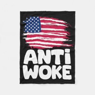 Anti-Woke-Amerikanische-Flagge-Konservative-Republ Fleecedecke