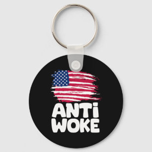 Anti-Woke-Amerikanische-Flagge-Konservative-Republ Schlüsselanhänger