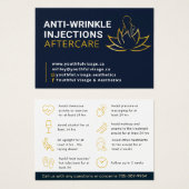 Anti - Wrinkle aftercare business card (Vorne & Hinten)