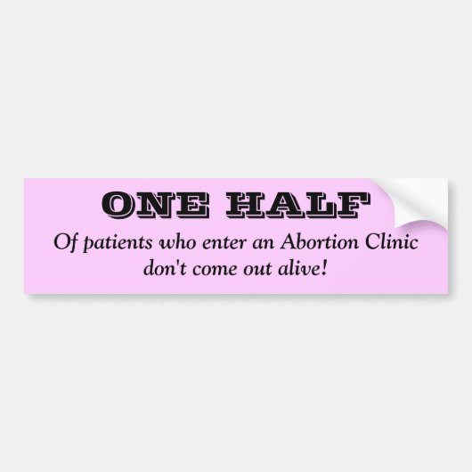 Antiabtreibung Autoaufkleber (Vorne)
