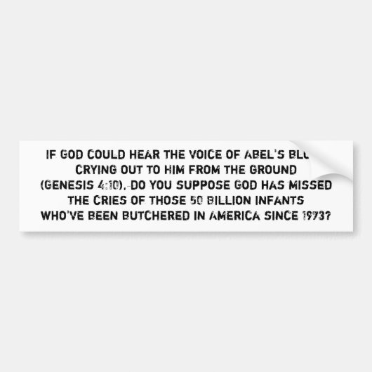 Antiabtreibungs-Autoaufkleber Autoaufkleber (Vorne)