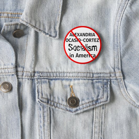 AntiAlexandria Ocasio-Cortez Sozialismus Button (Beispiel)