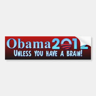 Antibarack obama - Gehirn Autoaufkleber