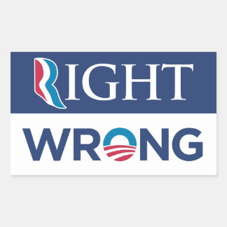 Antibarack obama rechtes falsches rechteckiger aufkleber
