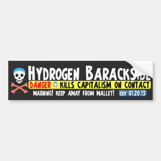 Antibarack obama - Wasserstoff Barackside Autoaufkleber (Vorne)