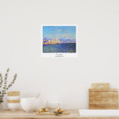 Antibes, Afternoon Effect, Claude Monet cool, 1888 Poster (Küche)