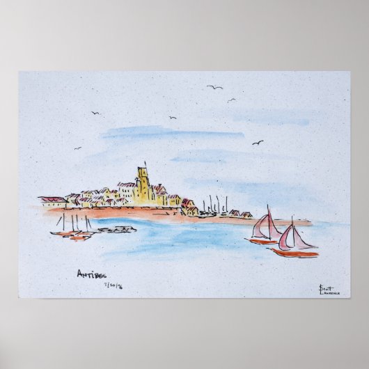 Antibes am Mittelmeer, Frankreich Poster (Vorne)