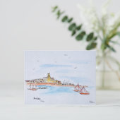 Antibes am Mittelmeer, Frankreich Postkarte (Stehend Vorderseite)