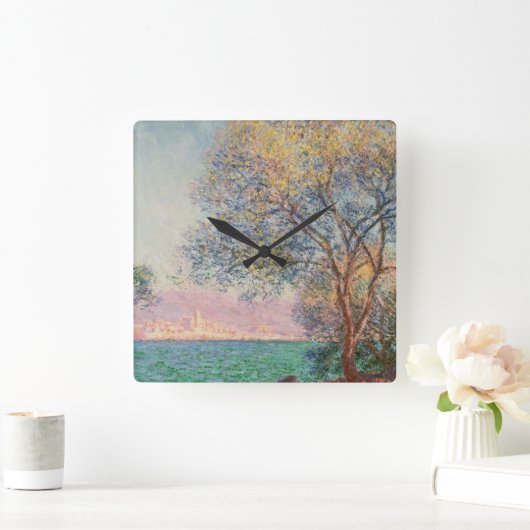 Antibes am Morgen Quadratische Wanduhr (Zuhause)