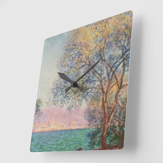 Antibes am Morgen Quadratische Wanduhr (Winkel)