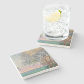 Antibes am Morgen Steinuntersetzer (Seitenansicht)