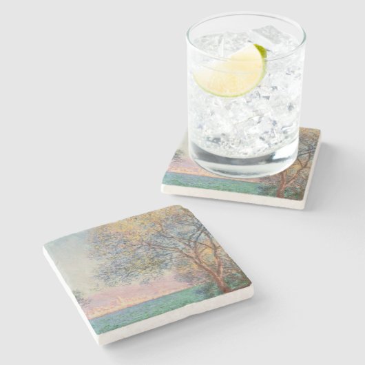 Antibes am Morgen Steinuntersetzer (Seitenansicht)