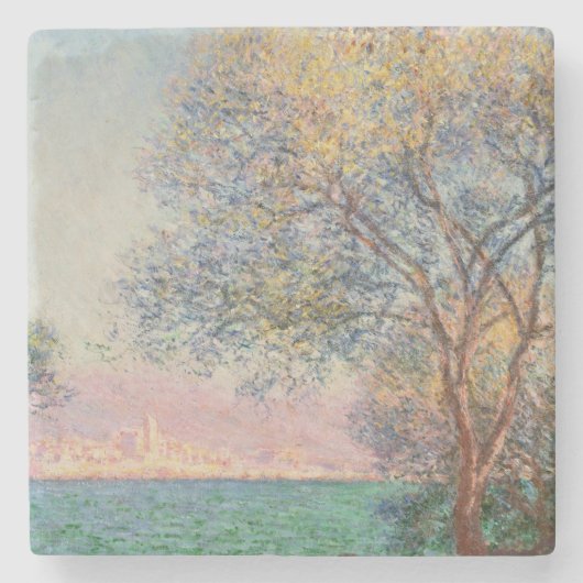 Antibes am Morgen Steinuntersetzer (Vorderseite)