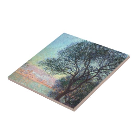 Antibes am Morgen von Claude Monet Fliese (Seite)
