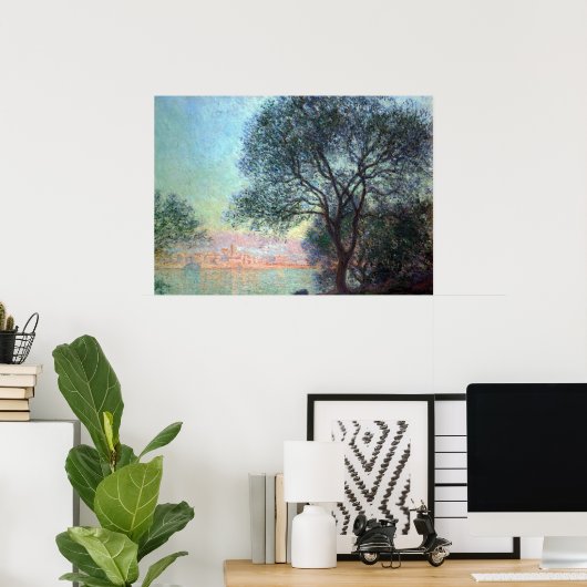 Antibes am Morgen von Claude Monet Poster (Heimbüro)