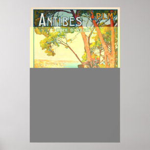 Antibes Côte d’Azur Frankreich Vintage Reiseposter Poster