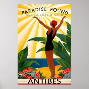 Antibes Côte d'Azur Frankreich Reiseplakat Poster
