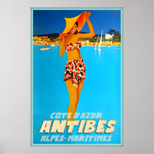 Antibes Côte d'Azur Frankreich Reiseplakat Poster