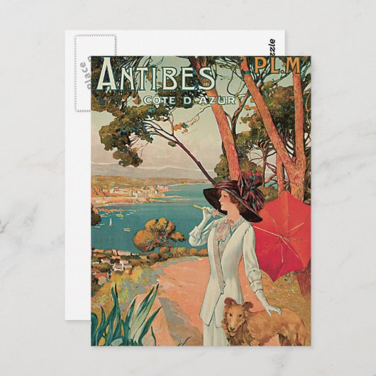 Antibes Côte d'Azur - Frankreich Vintag Postkarte (Vorne/Hinten)