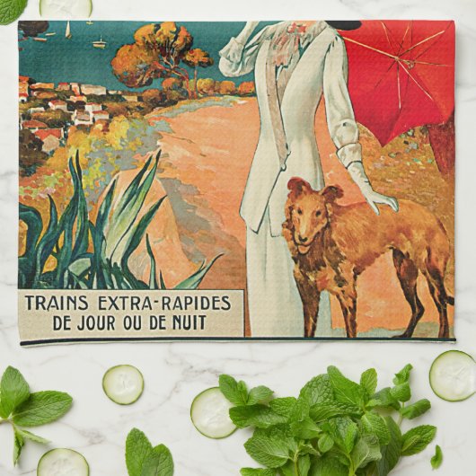 Antibes Cote d'Azur Geschirrtuch (Gefaltet)