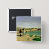 Antibes, die Pferdefahrt, 1868 Button (Vorne & Hinten)