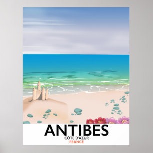 Antibes France Beach Poster