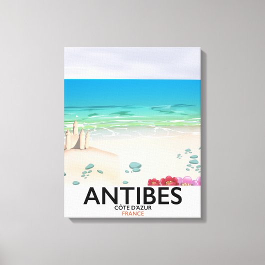 Antibes France Beach Poster Leinwanddruck (Vorderseite)