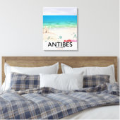 Antibes France Beach Poster Leinwanddruck (Insitu (Schlafzimmer))