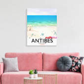 Antibes France Beach Poster Leinwanddruck (Insitu (Wohnzimmer))