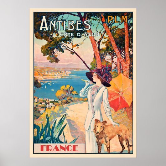 Antibes, France travel poster (Vorne)