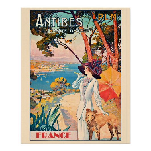 Antibes France Vintage Poster (Vorderseite)