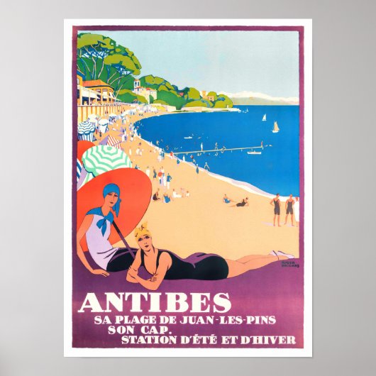 Antibes France Vintage Poster (Vorne)
