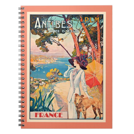 Antibes France Vintage Poster Notizblock (Vorderseite)
