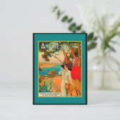 Antibes France Vintage Poster Postkarte (Stehend Vorderseite)
