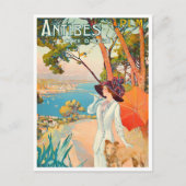 Antibes France Vintage Postkarte (Vorderseite)