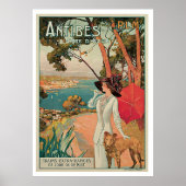 Antibes France Vintage Travel Poster (Vorne)