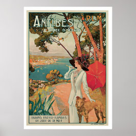 Antibes France Vintage Travel Poster
