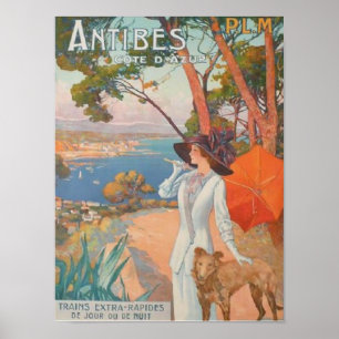 Antibes France Vintage Travel Poster